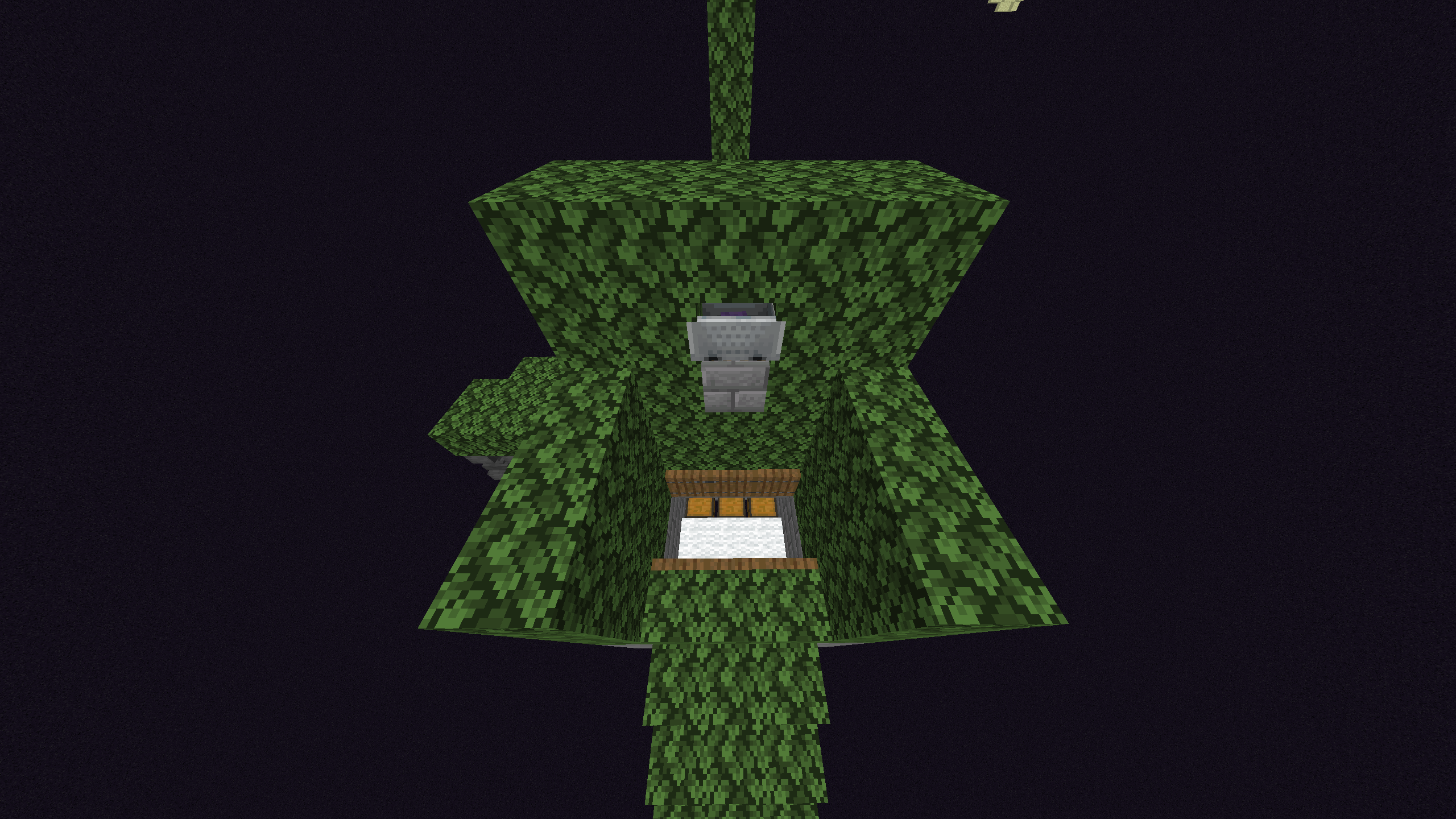 This is an example of the Endermite being raised 2 blocks.