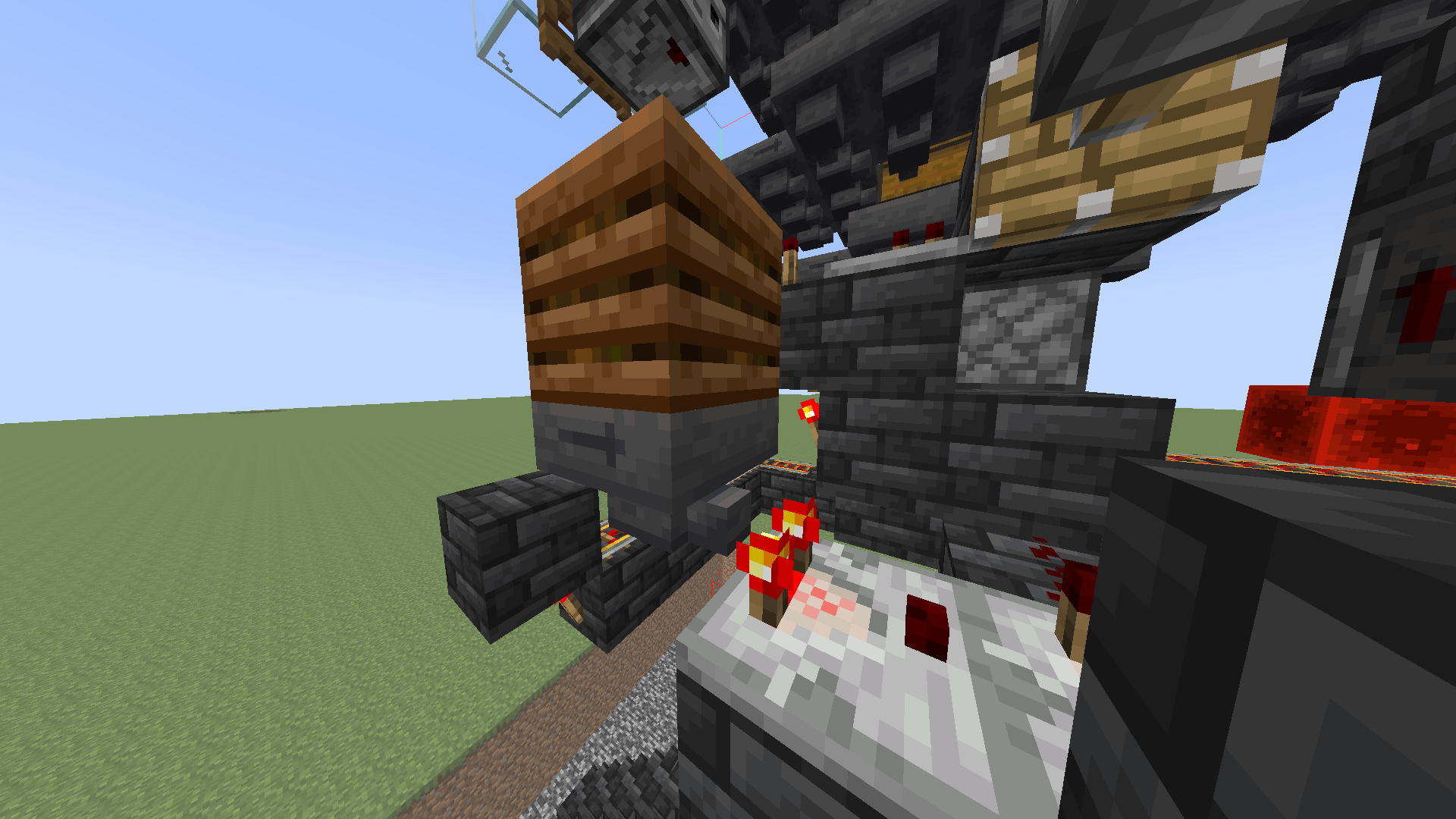 The immediate hopper in this screenshot must have 1 stack and 56 items in it.